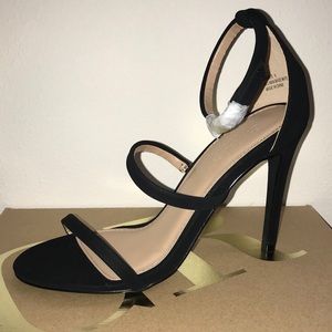 Women’s strappy black heels